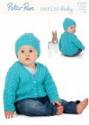 Peter Pan Baby/Children's Merino Cable Cardigan & Hat Knitting Pattern 1187