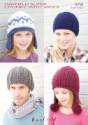 Hayfield Super Chunky With Wool Hats Knitting Pattern 9750