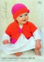 Sublime Two Tone Cardigan & Hat Baby Cashmere Merino Silk DK Knitting Pattern 6011