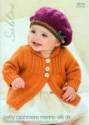 Sublime Smock Coat & Beret Baby Cashmere Merino Silk DK Knitting Pattern 6014