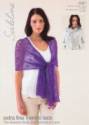 Sublime Extra Fine Merino Lace Wrap Knitting Pattern 6087