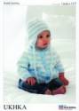 UK Hand Knit Association Baby Jacket & Hat DK Knitting Pattern UKHKA99