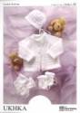 UK Hand Knit Association Baby Cardigan, Bonnet, Bootees, & Mittens DK Knitting Pattern UKHKA40
