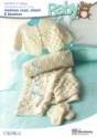 UK Hand Knit Association Baby Matinee Coat, Shawl & Booties DK Knitting Pattern UKHKA41