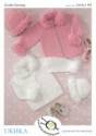 UK Hand Knit Association Baby Cardigans, Hat & Bonnet DK Knitting Pattern UKHKA60