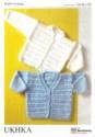 UK Hand Knit Association Baby Cardigans Knitting Pattern UKHKA65