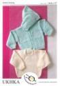 UK Hand Knit Association Baby Hooded Cardigan & Sweater DK Knitting Pattern UKHKA67