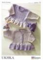 UK Hand Knit Association Baby Sweater & Cardigan DK Knitting Pattern UKHKA74