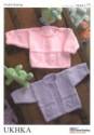 UK Hand Knit Association Baby Sweater & Cardigan DK Knitting Pattern UKHKA77
