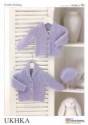 UK Hand Knit Association Baby Cardigans & Hat DK Knitting Pattern UKHKA96
