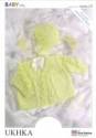UK Hand Knit Association Baby Matinee Coat & Bonnet 4 Ply Knitting Pattern UKHKA9
