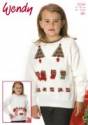 Wendy DK Children's Christmas Sweater Knitting Pattern 5596