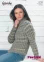 Wendy Festival Chunky Ribbed Sweater Knitting Pattern 5734