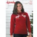 Wendy Chunky Reindeer Christmas Unisex Sweater Knitting Pattern 5754