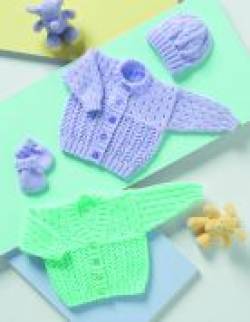 Modello A Maglia Stylecraft Wondersoft – Cardigan E Cappellino Per Bambino (Taglie 41-61 Cm), Istruzioni In Inglese