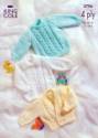 King Cole Baby Sweater, Jacket & Cardigan DK Knitting Pattern 2796