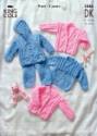King Cole Baby Sweater, Jacket, Trousers & Cardigan DK Knitting Pattern 2886