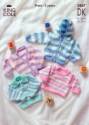 King Cole Baby Jacket, Sweaters & Cardigan DK Knitting Pattern 2887