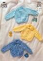 King Cole Baby Sweaters & Cardigans DK Knitting Pattern 2912