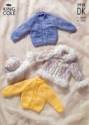 King Cole Baby Cardigans, Jacket & Hat DK Knitting Pattern 2915