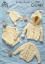 King Cole Baby Sweater, Cardigans & Hat Chunky Knitting Pattern 2939