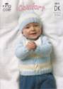 King Cole Baby Cardigan, Sweaters, Hat & Mittens Comfort DK Knitting Pattern 3011