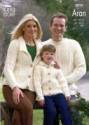 King Cole Family Sweaters & Cardigan Aran Knitting Pattern 3019