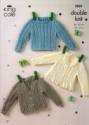 King Cole Baby Cardigan & Sweater Big Value DK Knitting Pattern 3051