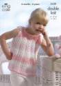 King Cole Children's Sun Top & Cardigan Melody DK Knitting Pattern 3159