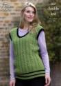 King Cole Ladies Cardigan & Sleeveless Sweater Moods DK Knitting Pattern 3187