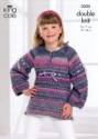 King Cole Children's Tunic & Cardigan Mirage DK Knitting Pattern 3225