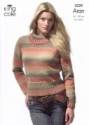 King Cole Ladies Jacket & Sweater Twist Aran Knitting Pattern 3229