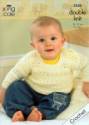 King Cole Baby Cardigan, Bolero, Waistcoat & Sweater DK Crochet Pattern 3250