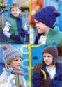 King Cole Boys Hats, Scarves, Gloves & Mittens DK & Chunky Knitting Pattern 3297