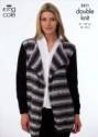 King Cole Ladies Jacket & Waistcoat Splash DK Knitting Pattern 3311
