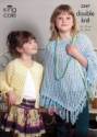 King Cole Children's Cardigan & Poncho DK Knitting Pattern 3347