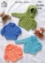 King Cole Baby Jacket, Cardigan & Sweater Comfort DK Knitting Pattern 3352