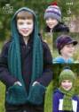 King Cole Children's Hats & Scarves DK, Aran & Chunky Knitting Pattern 3448
