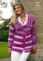 King Cole Ladies Cardigan & Sweater Fashion Aran Knitting Pattern 3454