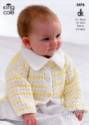 King Cole Baby Jacket, Sweater, Cardigan & Waistcoat DK Crochet Pattern 3476