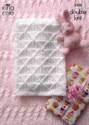 King Cole Baby Blankets Comfort DK Knitting Pattern 3506