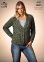 King Cole Ladies Cardigan & Sweater Moorland Aran Knitting Pattern 3522