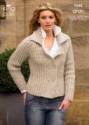 King Cole Ladies Jacket & Sweater Fashion Aran Knitting Pattern 3545