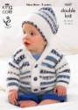 King Cole Baby Sweater, Jacket & Hat Comfort Prints DK Knitting Pattern 3557