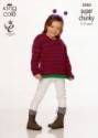 King Cole Children's Sweaters Gypsy Super Chunky Knitting Pattern 3583