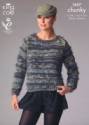 King Cole Ladies Sweater & Gilet Romano Chunky Knitting Pattern 3637
