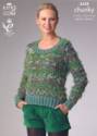 King Cole Ladies Sweater & Waistcoat Romano Chunky Knitting Pattern 3638