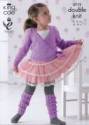 King Cole Children's Ballet Cardigan & Legwarmers Pricewise DK Knitting Pattern 3712