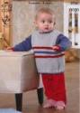 King Cole Baby Cardigan, Top & Sweater Comfort Aran Knitting Pattern 3723