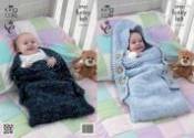 King Cole Baby Funky Felts Sleeping Bags Knitting Pattern 3765